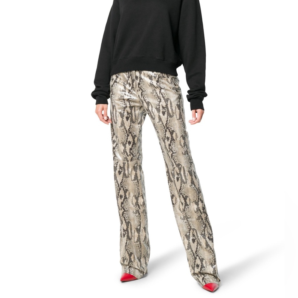 MSGM Python Print Trousers